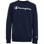 Champion Drenge Script Logo Sweatshirts Blå
