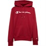 Champion Damskie Script Logo Bluzy z kapturami Czerwony