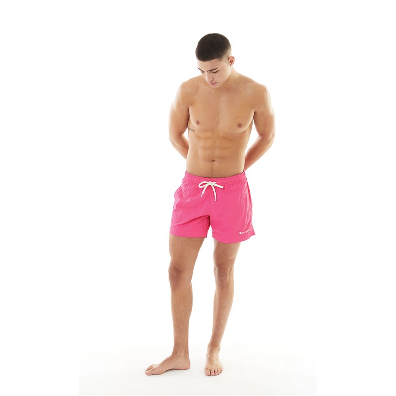 Champion Mens Rochester Small Logo Shorts Pink