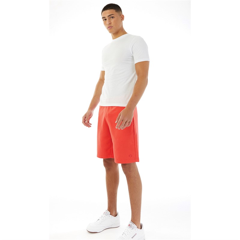 Champion Mens Rochester Script Logo Shorts Red