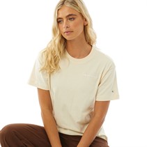 Champion Womens Rochester Small Logo Crew Neck T-Shirt Wheat