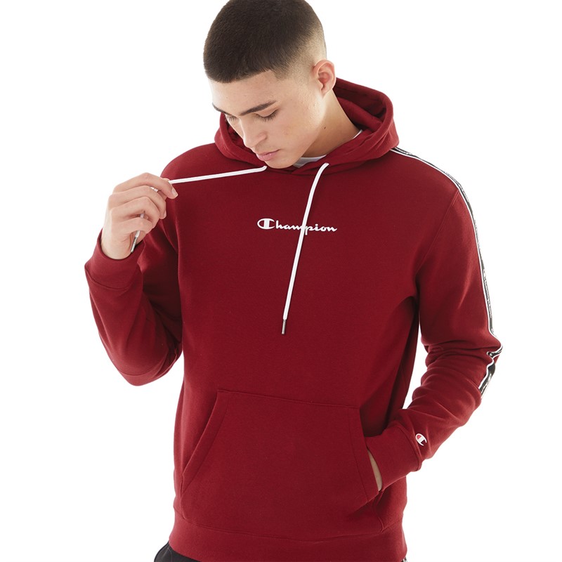 Buy Champion Mens American Tape Hoodie Red