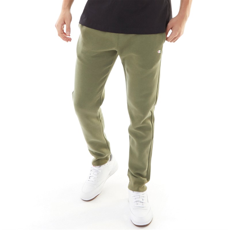 Champion Mens Authentic Logo Cuffed Joggers Green