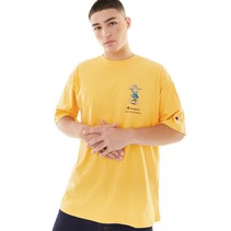 Champion Mens Rochester Graphic Logo Crew Neck T-Shirt Yellow