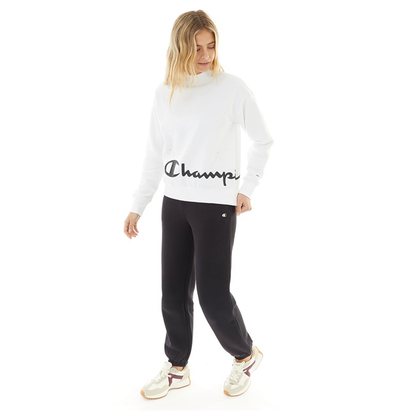 Champion Womens American Classics Mock Neck Sweatshirt White