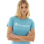 Champion Womens American Classics Crew Neck T-Shirt Blue