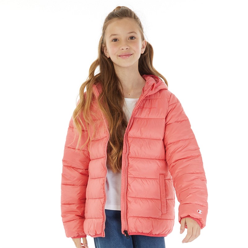 Champion Veste à Capuche Rembourrée Fille junior rose/rose