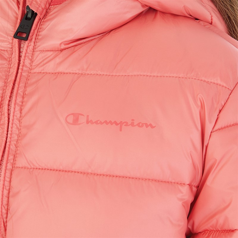 Champion Veste à Capuche Rembourrée Fille junior rose/rose