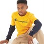 Champion Chłopięce American Classics T-Shirty z Długim Rękawem Żółty