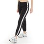 Champion Pantalons de Jogging Sport Tape Femme Noir