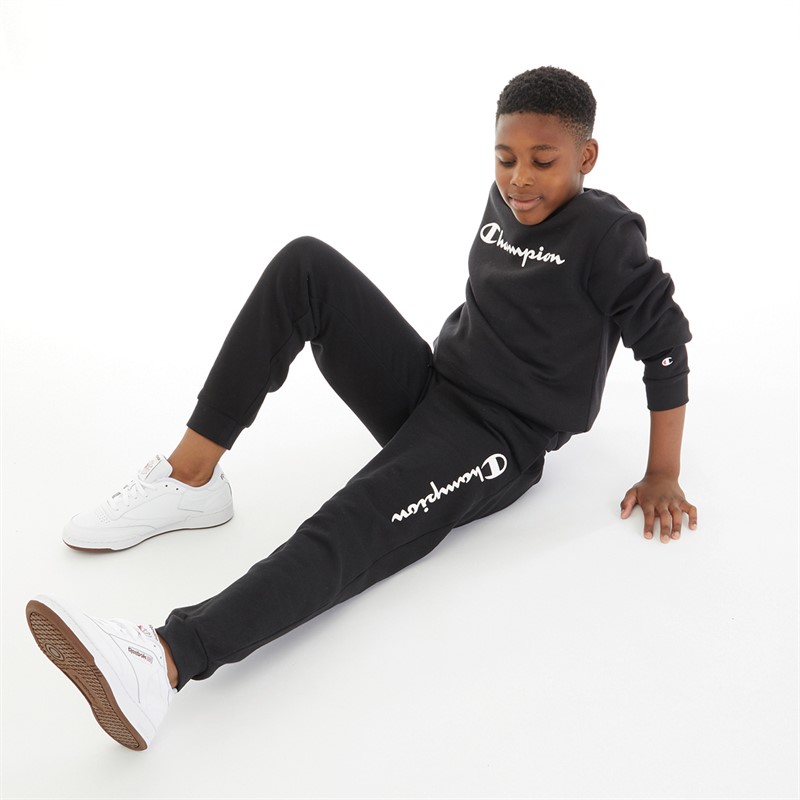 Champion Jungen American Classics Logo Sweatshirts Schwarz