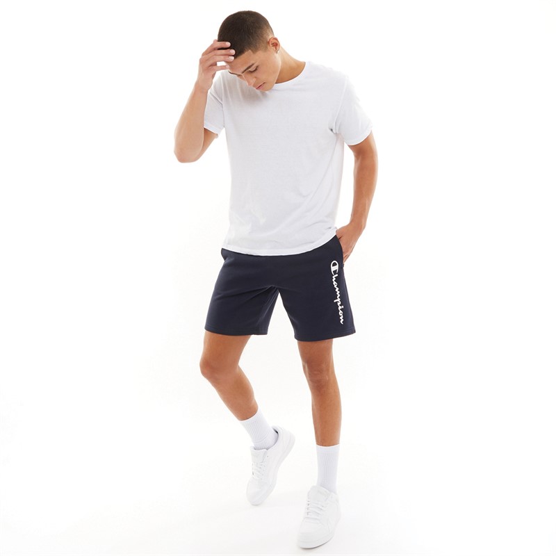 Champion Herren Bermuda Logo Shorts Marineblau