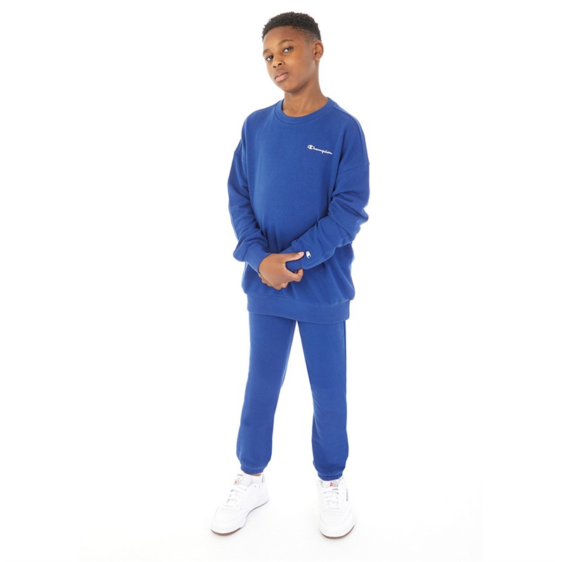 Buy Champion Junior Boys Eco Future Crew Neck Sweatshirt Blue