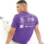 Champion Mens Eco Future Graphic Crew Neck T-Shirt Purple