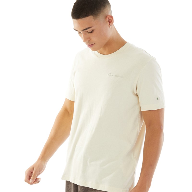 Champion Mens Eco Future Crew Neck T-Shirt Sand