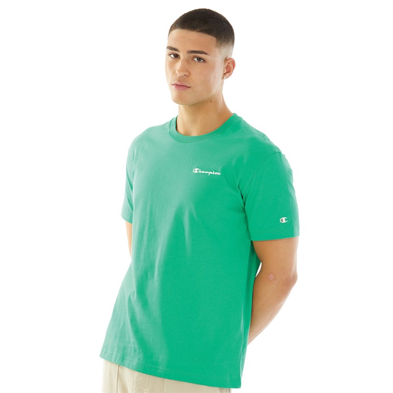 Champion Mens Eco Future Graphic Crew Neck T-Shirt Green