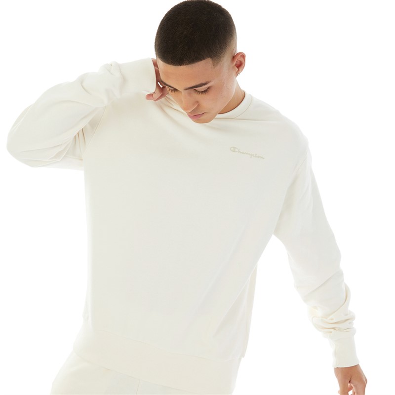 Champion Mens Eco Future Crew Neck Sweatshirt Beige