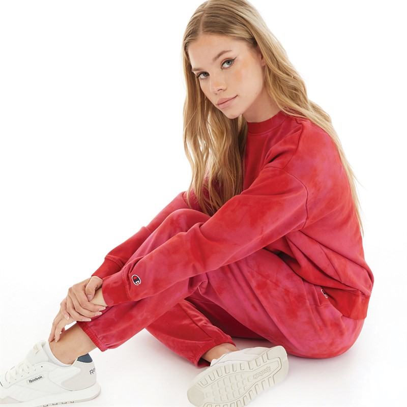 Champion Dame Rochester Sweatpants med Lille Logo Fuchsia