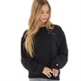 Champion Sweatshirt med Rund Hals og Lille Logo i Sort til Kvinder Rochester Eco Future