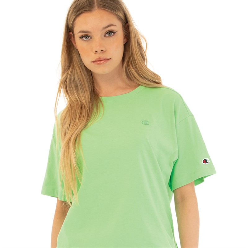 Champion Dame Rochester Lille Logo T-shirt Grøn