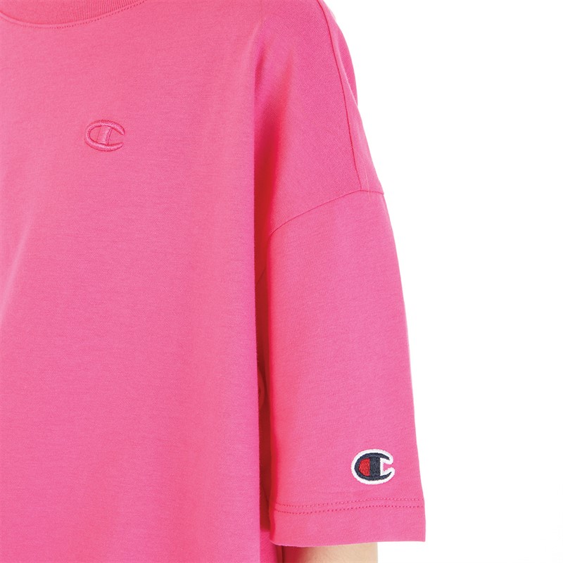 Champion T-shirt Fuchsia à petit logo Rochester fille