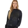 Champion Sweatshirt med lille logo i rund hals sort kvinder Rochester