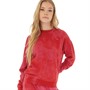 Champion Sweatshirt mit kleinem Logo Rundhals Fuchsia Damen Rochester
