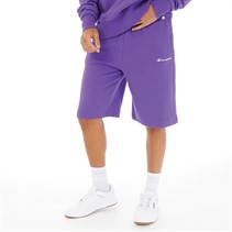 Champion Heren Eco Future Klein Logo Lange Bermuda Shorts Paars