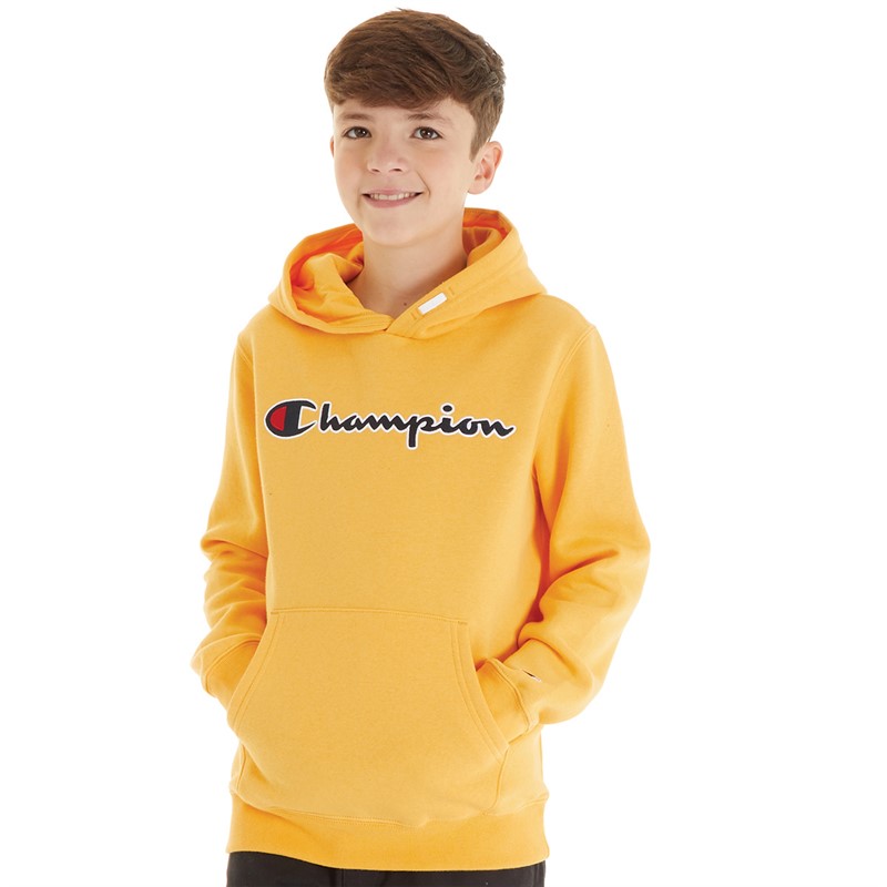 Champion Junior Drenge Rochester Script Logo Hoodie Gul