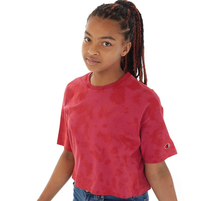 Champion T shirt Fuchsia a Petit Logo Rochester fille