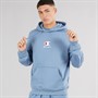 Champion Mens Logo Hoodie Blue
