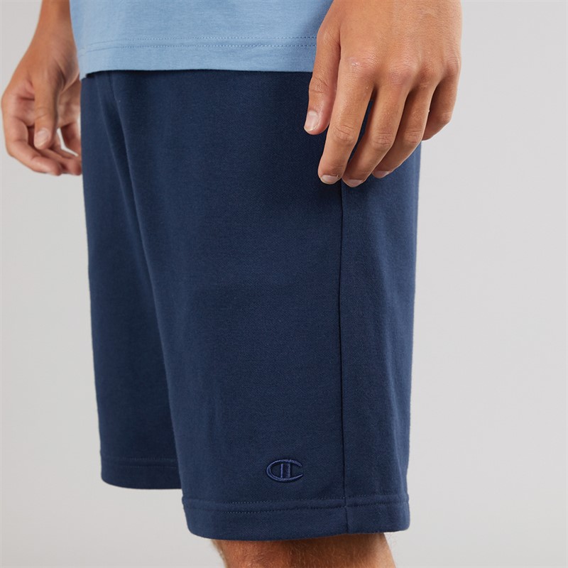 Champion Mens Bermuda Logo Shorts Navy Blue