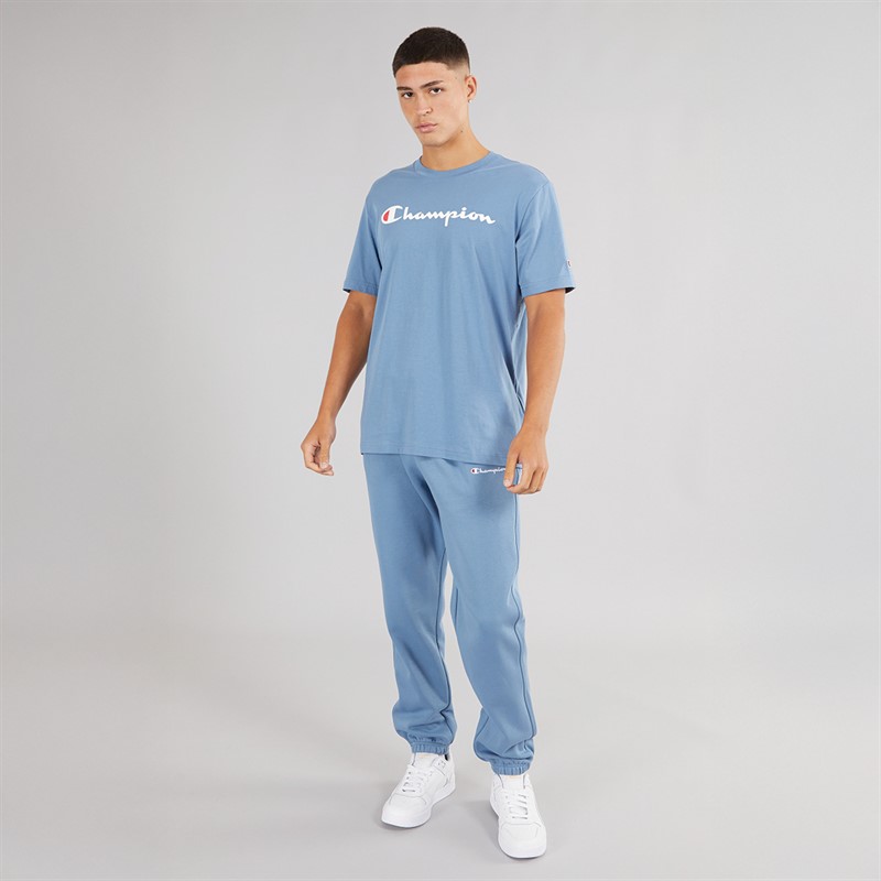 Champion Mens Icons Elastic Cuff Sweat Pants Blue