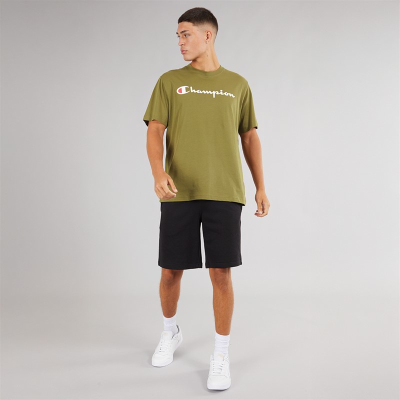 Champion Mens Bermuda Logo Shorts Black