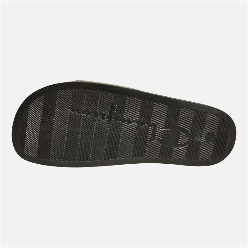 Champion Mens Varsity Logo Slides Black