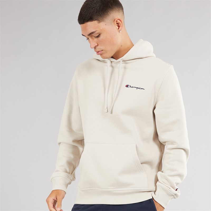 Champion Mens Icons Hooded Sweatshirt Off White - Size M