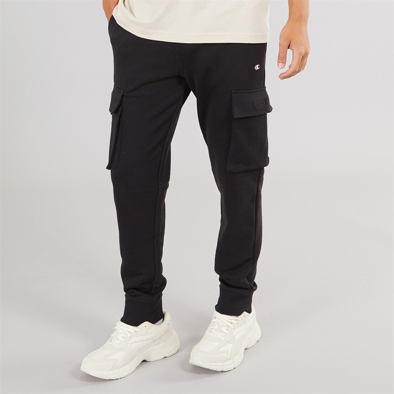 Champion Mens Authentic Rib Cuff Cargo Pants Black - Size S