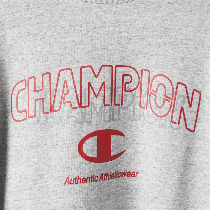 Champion Mens Graphic Shop Logo Sweatshirt Heather Grey