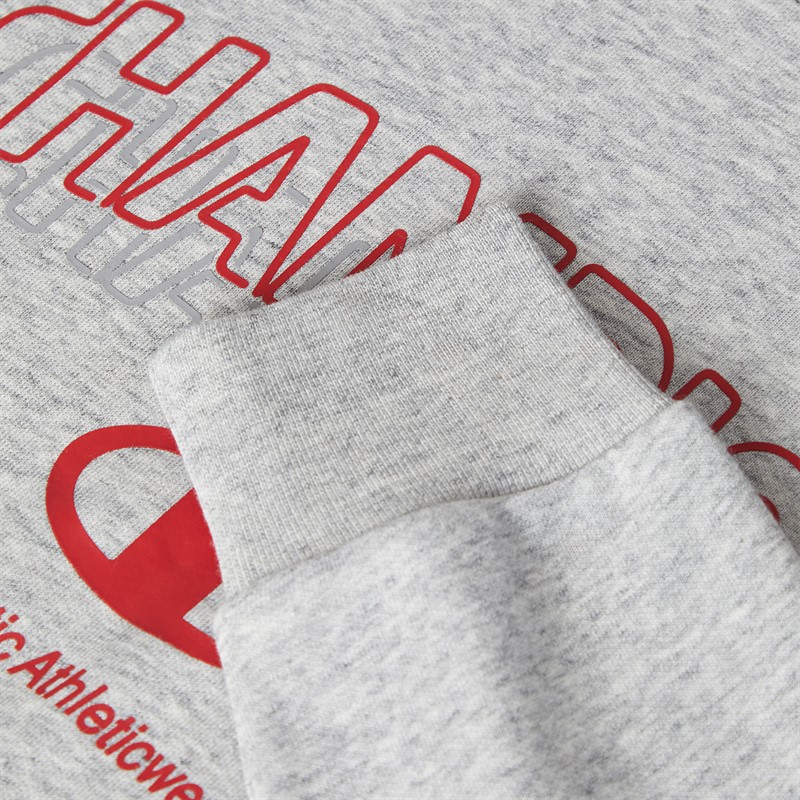 Champion Mens Graphic Shop Logo Sweatshirt Heather Grey