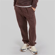 Champion Mens Icons Wahsed Logo Cuffed Joggers Brown