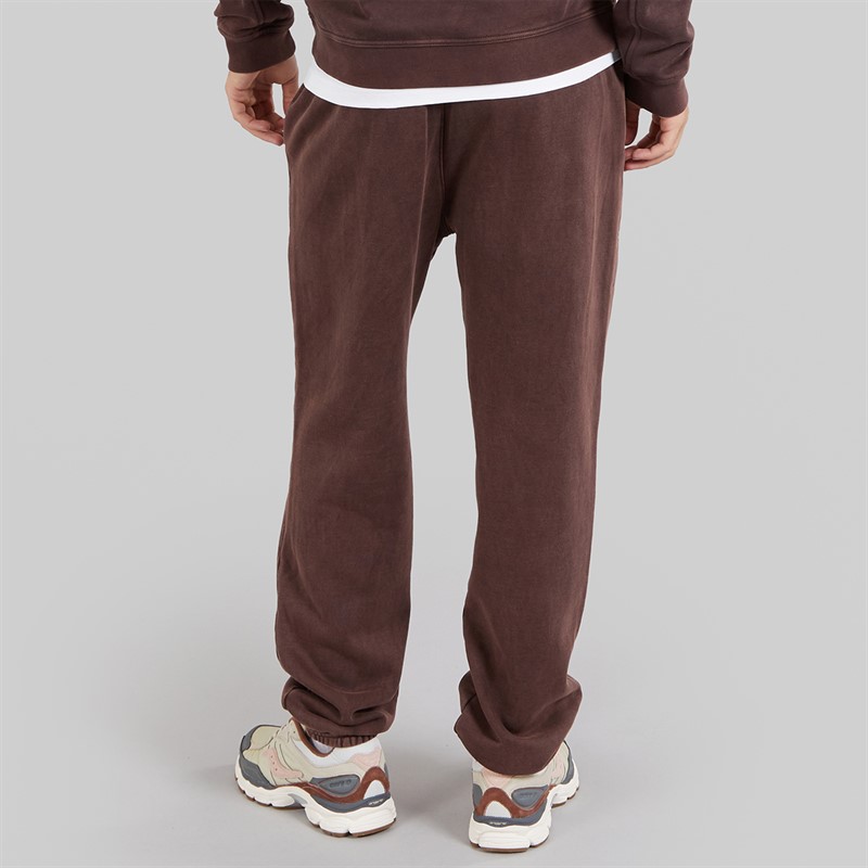 Champion Mens Icons Wahsed Logo Cuffed Joggers Brown