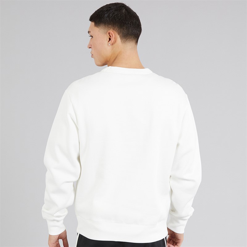 Champion Mens State Of Play Varsity Logo Crew Neck Sweatshirt White