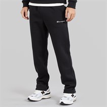 Champion Mens Heritage Script Logo Straight Hem Joggers Black