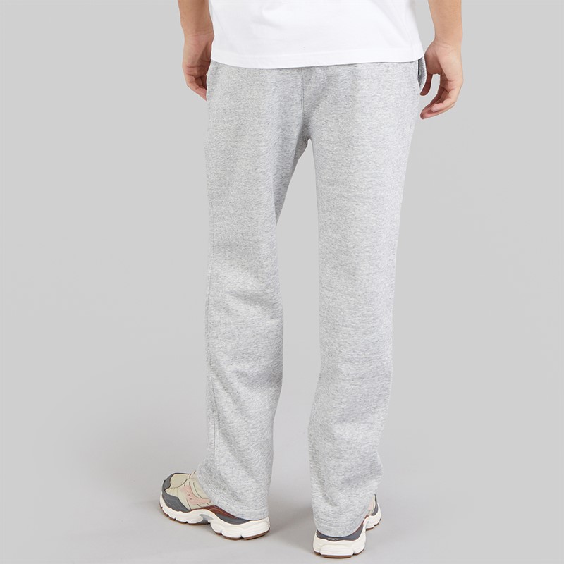 Champion Mens Heritage Script Logo Straight Hem Joggers Heather Grey