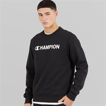 Champion Mens Graphic Shop Logo Sweatshirt Black