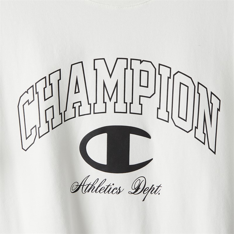 Champion Mens State Of Play Varsity Logo T-Shirt White