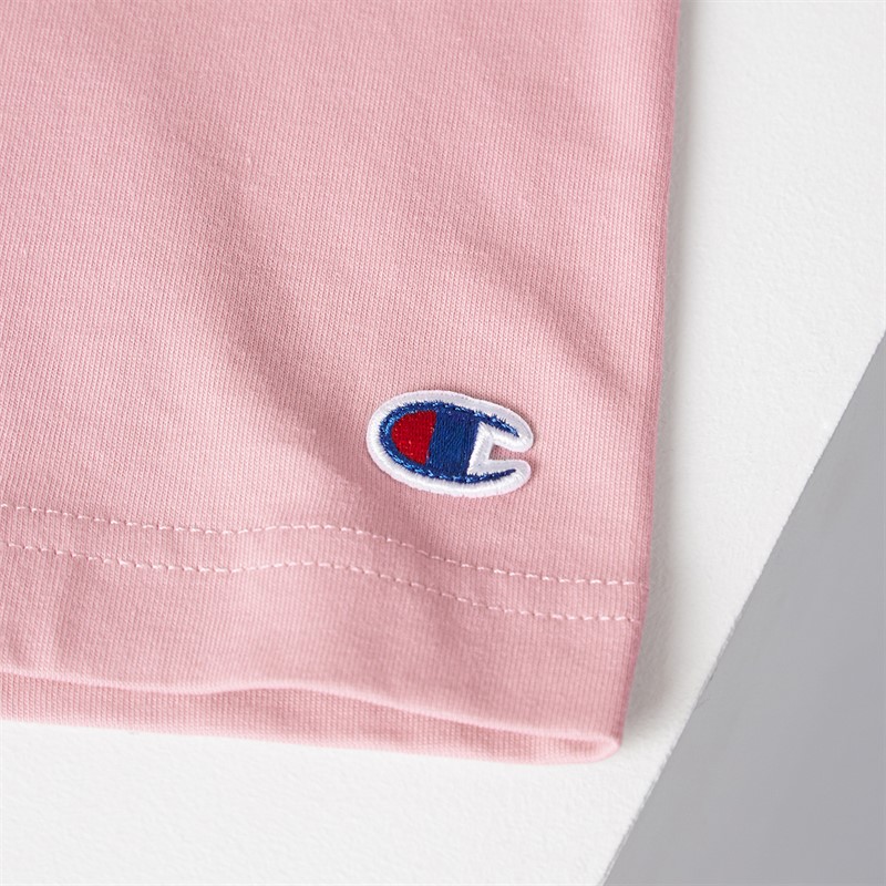 Champion Mens State Of Play Varsity Logo T-Shirt Pink