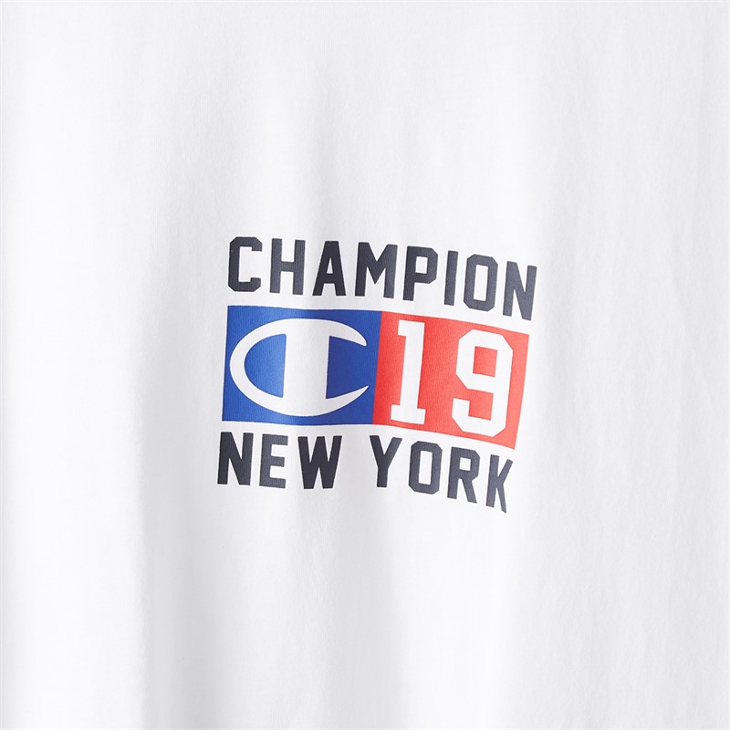 Champion Mens C-table Graphic Logo T-Shirt White