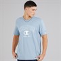 Champion Mens State Of Play Varsity Logo T-Shirt Light Blue