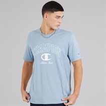 Champion Mens State Of Play Varsity Logo T-Shirt Light Blue